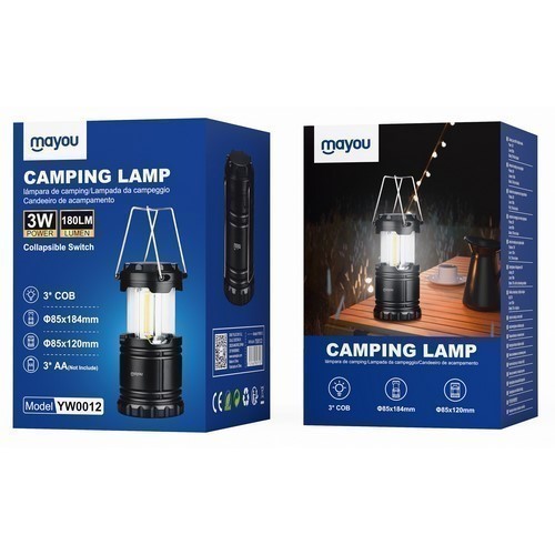 LAMPARA CAMPING MAYOU YW0012 3W 180 LUMENS